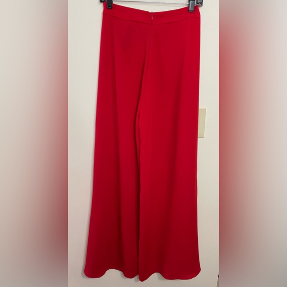Lulus Women’s High Waisted Trousers Wide Leg Tulip Pant Red Size Small. NWT - Picture 14 of 17